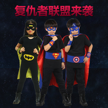 Halloween Childrens Cloak League Avengers Costume Superman Captain America Spiderman Batman Steel