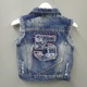 Bé gái áo vest denim mùa xuân và mùa thu 1 quần áo trẻ em mới 2 tuổi áo vest denim trẻ em 3 bông áo vest trẻ em - Áo ghi lê