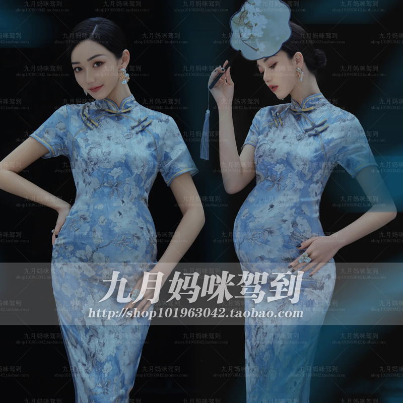 600 pregnant women according to clothing rental pregnancy according to cheongsam Chinese style vintage photo studio photography sexy art photos
