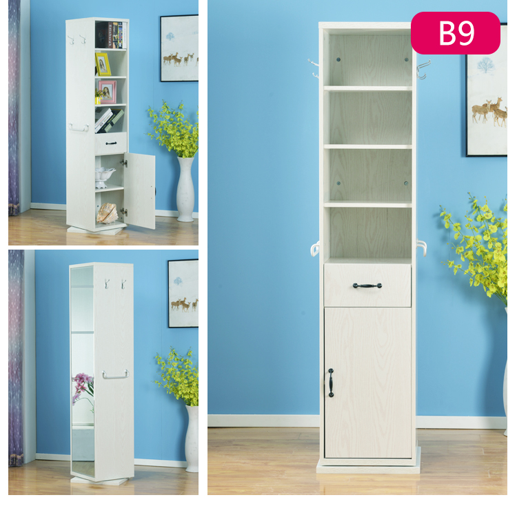 Đơn giản hiện đại đầy đủ chiều dài gương sàn gương phòng ngủ stereo gương treo quần áo gương xoay đồ trang sức lưu trữ phù hợp gương - Gương gương cổ điển