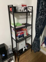  Floor-to-ceiling wrought iron storage rack Kitchen seasoning rack Storage rack Bedroom cosmetics finishing rack Bookcase balcony shelf