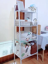 Household living room storage rack kitchen seasoning storage rack cosmetics finishing rack bathroom shelf flower rack ground type