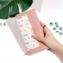 Wallet female niche design wallet female niche design ins female simple long wallet new 2021 explosions print