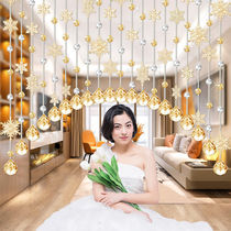 Partition hanging curtain bead curtain curtain bead household living room feng shui non-perforated crystal partition curtain decoration finished aisle