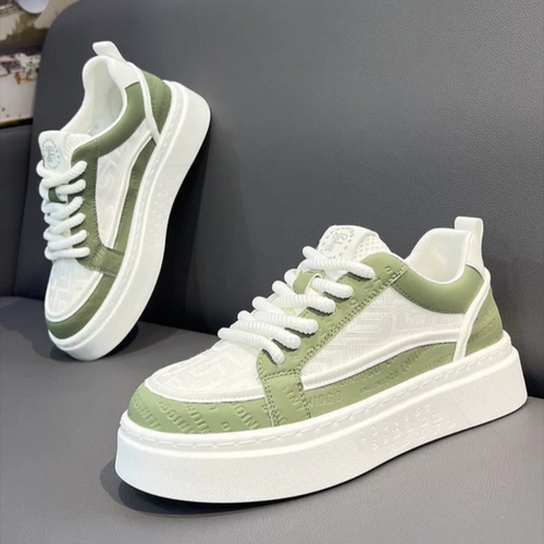 Универсальные белые нескользящие спортивные летние дышащие трендовые кроссовки для отдыха, высокая белая обувь на платформе, подходит для подростков