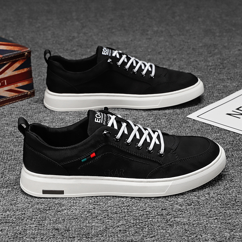 Canvas Men's Shoes Summer Breathable Deodorant Casual Board Shoes One Foot Pedal Men Old Beijing Cloth Shoes Black Soft Undertide Shoes