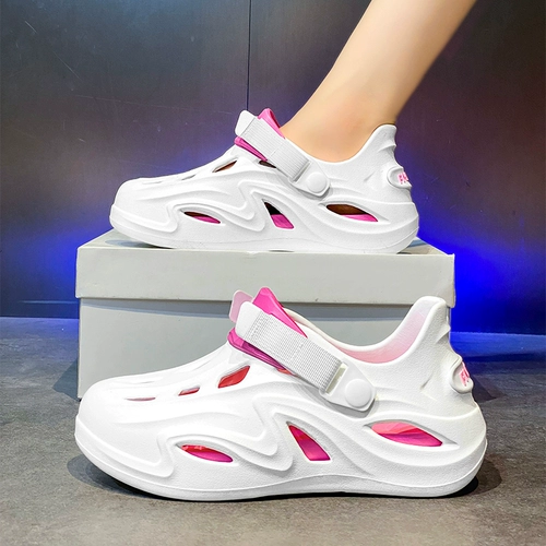 Летние нескользящие износостойкие спортивные пляжные сандалии на платформе