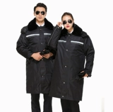 Зимний длинный пуховик для работы, куртка, рабочая одежда, увеличенная толщина