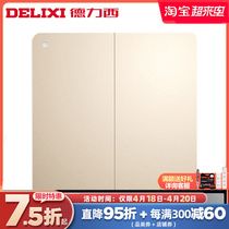 Dresy switch large panel 86 type gold double open two open two second open multi-control three-control midway switch concealed