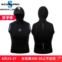 White tip shark SCUBAPRO EVERFLEX YULEX 5 3MM VEST diving hood warm vest