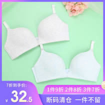 Clearance Bailingbili rimless small chest gathered underwear Schoolgirl High school girl development period incognito bra