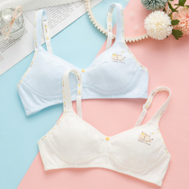 Underwear female student no rim thin hair development period junior high school high school girl bra summer no sponge cotton vest