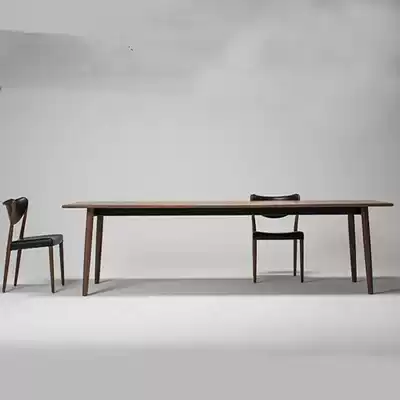Nordic solid wood large conference table Long table Simple desk desk Computer desk Designer training table workbench
