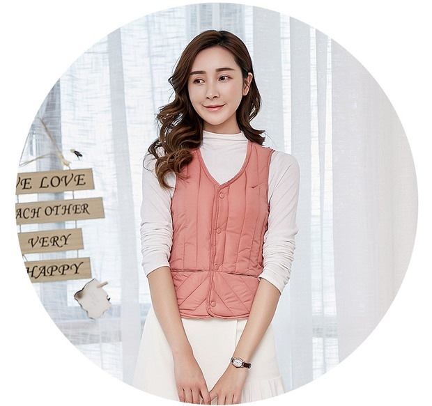 Mùa thu và mùa đông của phụ nữ cotton lót vest vest túi mỏng đồ lót nhiệt vest vest vest vest ngắn đoạn áo hoodie nữ form rộng