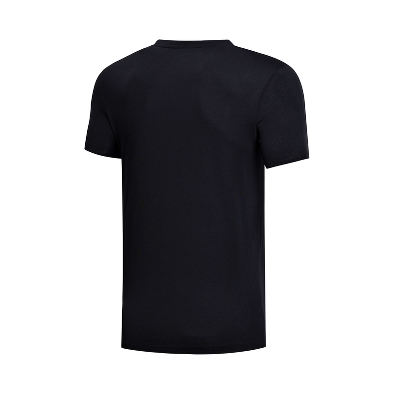 Li Ning Summer Áo thun ngắn tay thoáng khí Thoải mái đơn giản Thời trang cổ tròn Áo thun thể thao thông thường AHSM189 - Áo phông thể thao áo ba lỗ tập gym
