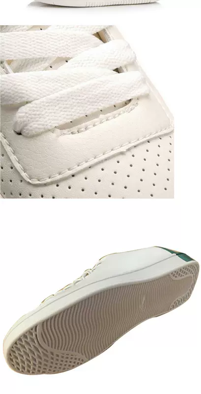 Li Ning giày thường nam xu hướng thời trang cổ điển giày vải xu hướng retro da nhỏ giày trắng AGLM091 - Dép / giày thường
