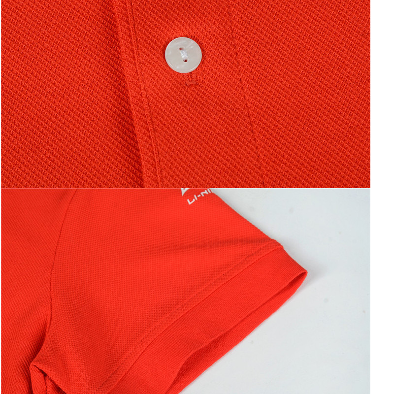Li Ning nam ve áo ngắn tay áo thể thao và giải trí loạt POLO áo 1TSCA01 áo polo trơn