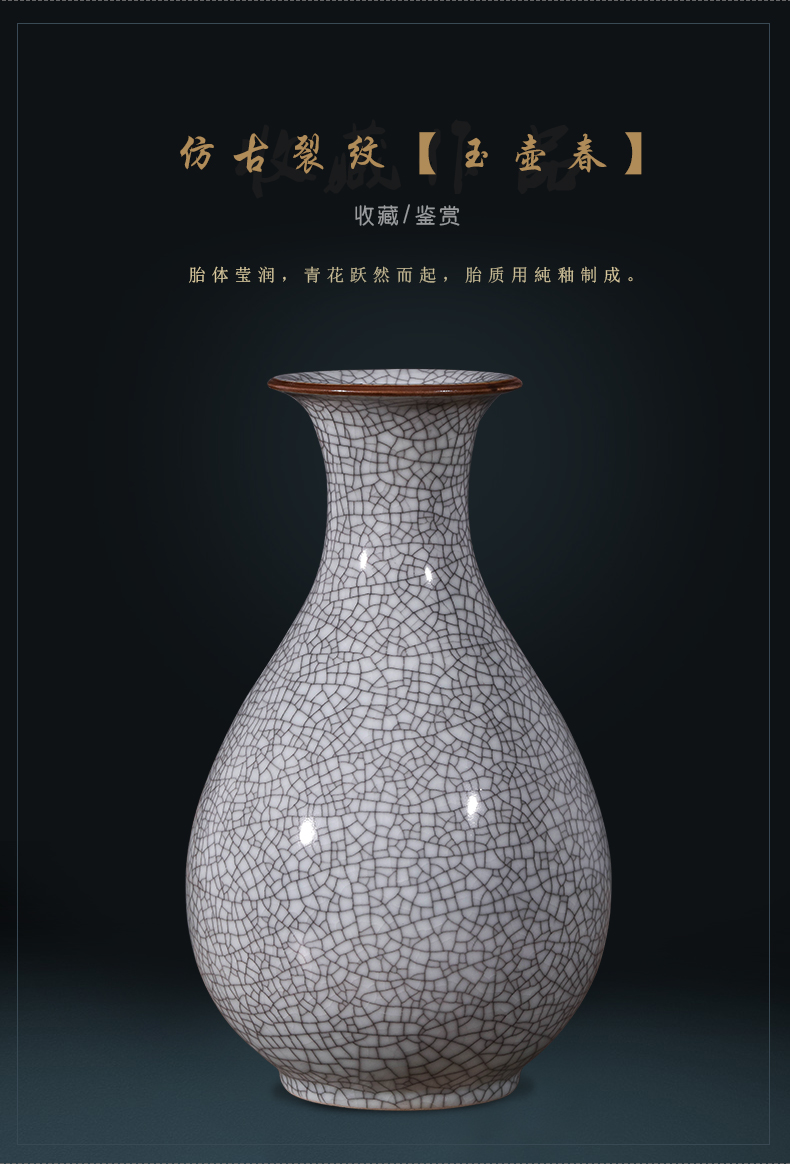 Jingdezhen ceramics, vases, flower arranging furnishing articles archaize sitting room of Chinese style restoring ancient ways wine rich ancient frame home decoration