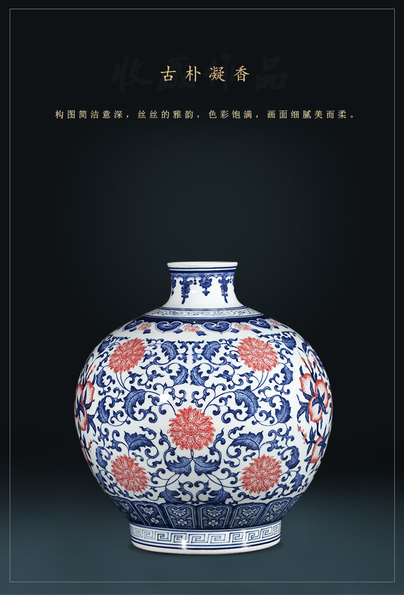 Jingdezhen ceramics hand - made live figure blue and white porcelain vases, new Chinese style household, sitting room porch decorations furnishing articles
