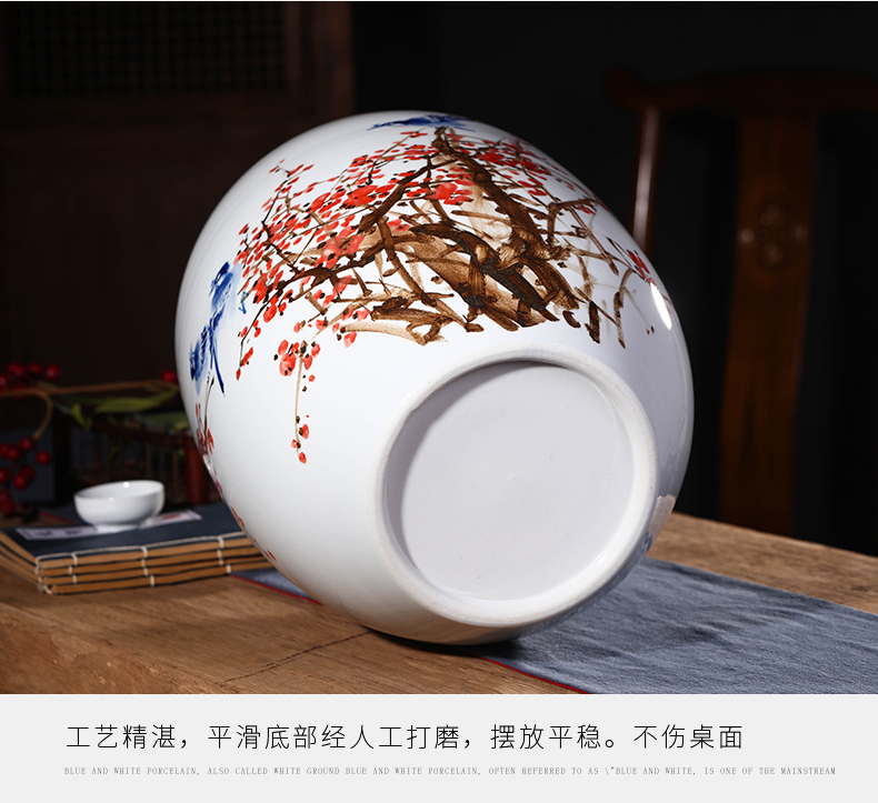 Jingdezhen ceramics famous hand - made vases, flower arranging place, a large sitting room of the new Chinese style household decorative arts and crafts