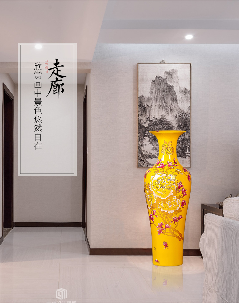 Jingdezhen ceramics of large vase furnishing articles sitting room hotel large new Chinese style household adornment TV ark