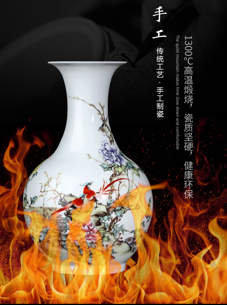 Jingdezhen ceramics vase furnishing articles sitting room of Chinese style household flower arranging TV ark, rich ancient frame handicraft ornament