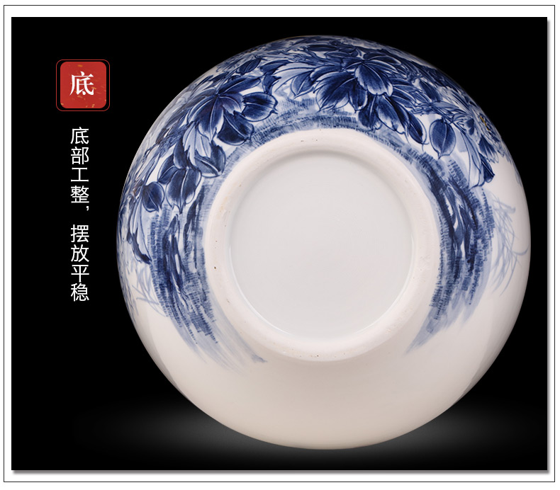 Jingdezhen ceramics by hand draw blue and white porcelain vases, flower arrangement of Chinese style household furnishing articles, the sitting room porch decorations