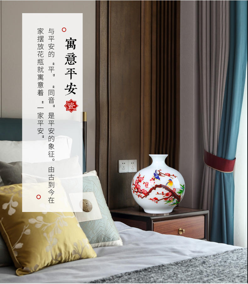 Jingdezhen ceramic gold straw beaming vase Chinese flower arranging sitting room home wine ark, adornment furnishing articles