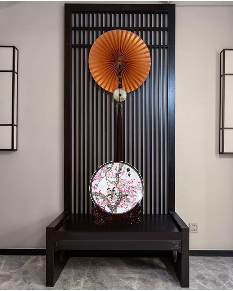 Hang dish of jingdezhen ceramics decoration plate setting wall sat dish dish of modern Chinese style sitting room adornment is placed