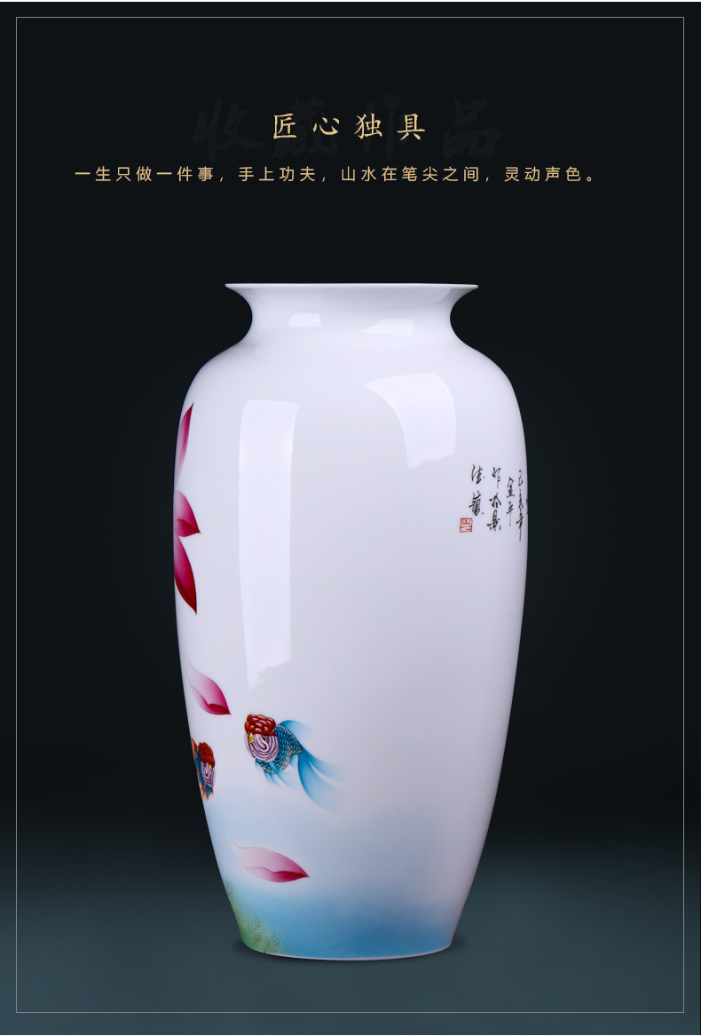 Jingdezhen ceramics famous hand - made vases furnishing articles sitting room TV ark, decoration of Chinese style household arranging flowers