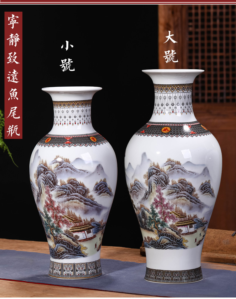 Jingdezhen ceramics vase flower arranging modern new Chinese style wine furnishing articles, the sitting room porch TV ark, adornment