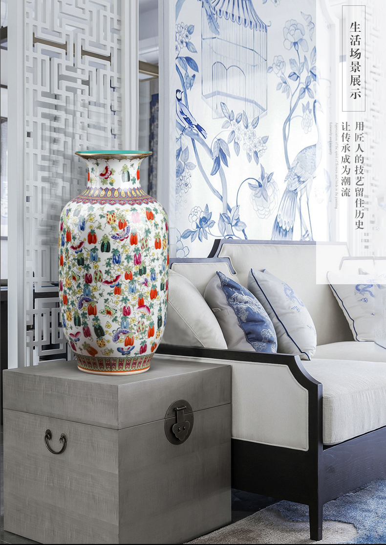 Jingdezhen ceramics of large vases, flower arranging Chinese style furnishing articles, the sitting room porch TV ark, home decoration