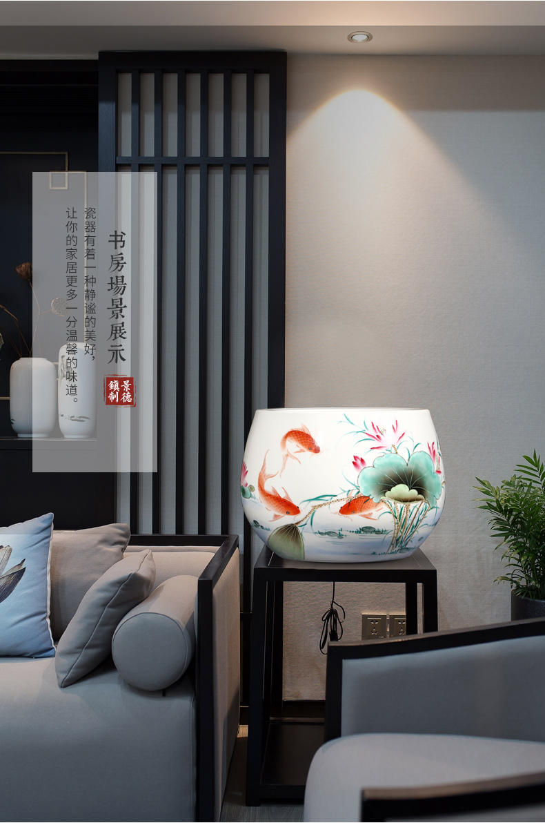 Jingdezhen ceramics by hand for years wining the tortoise cylinder raise goldfish bowl lotus basin cornucopia furnishing articles