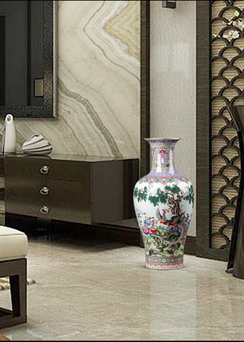 Jingdezhen ceramics of large vases, flower arranging Chinese style furnishing articles, the sitting room porch TV ark, home decoration