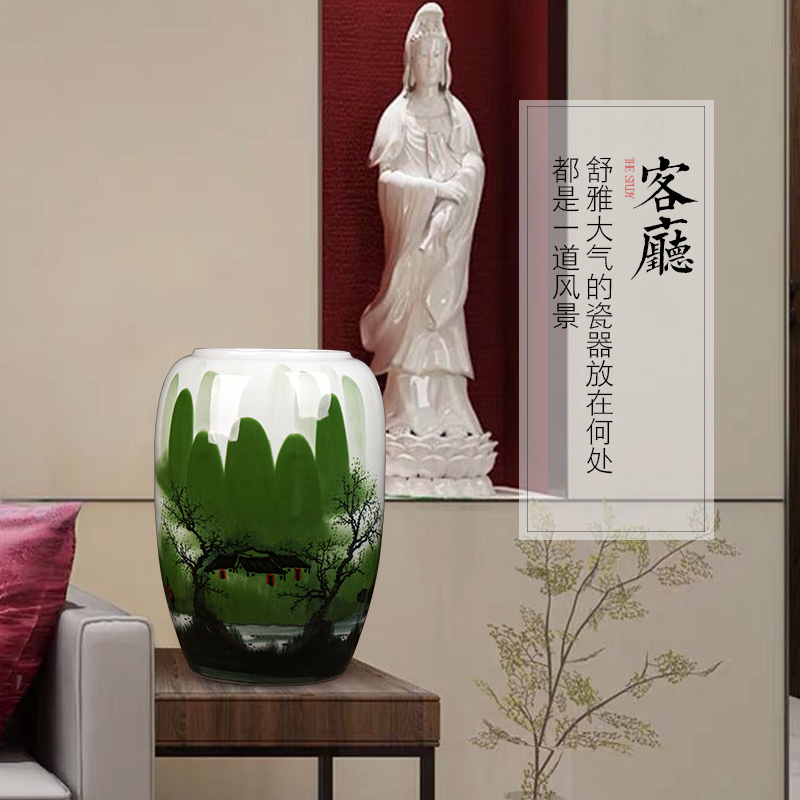 Jingdezhen ceramics hand - made antique Chinese vase the receive the sitting room is the study of calligraphy and painting scroll of painting and calligraphy barrel cylinder furnishing articles