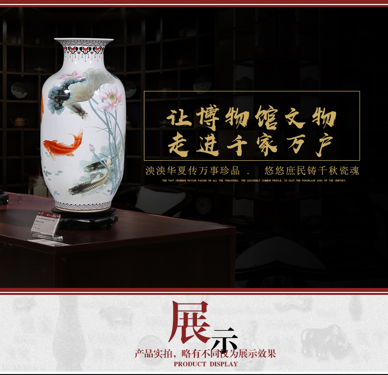 Jingdezhen ceramics of large vases, flower arranging, the sitting room porch place large TV ark, home decoration
