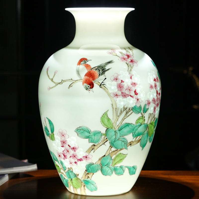 The Master of jingdezhen ceramics hand - made MeiKaiWuFu vases, flower arranging furnishing articles of Chinese wine home decoration