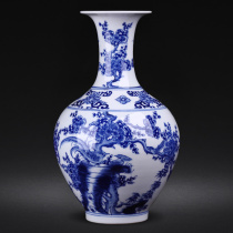 Jingdezhen ceramics hand-painted antique blue and white porcelain vases living room ornaments Chinese home decoration crafts