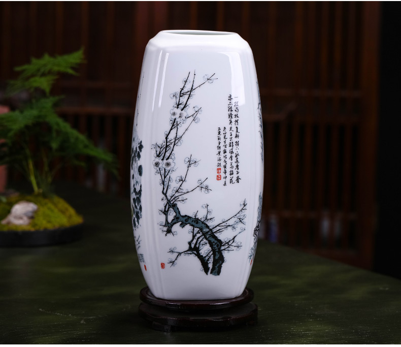 Jingdezhen ceramics by patterns lucky bamboo vases, flower arrangement of modern Chinese style living room home furnishing articles