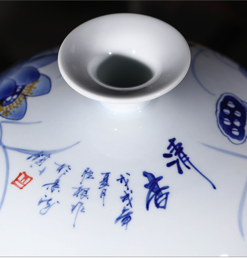 Hand draw freehand brushwork in traditional Chinese jingdezhen ceramics scent vase Chinese sitting room porch ark adornment office furnishing articles