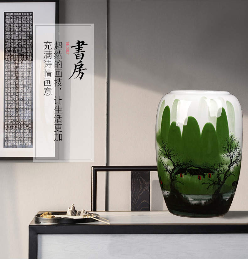 Jingdezhen ceramics hand - made antique Chinese vase the receive the sitting room is the study of calligraphy and painting scroll of painting and calligraphy barrel cylinder furnishing articles