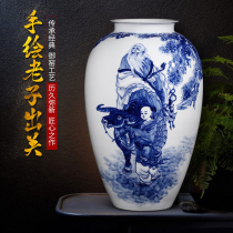 Jingdezhen ceramic designer hand-painted blue and white porcelain vase new Chinese living room home decoration ornaments gifts