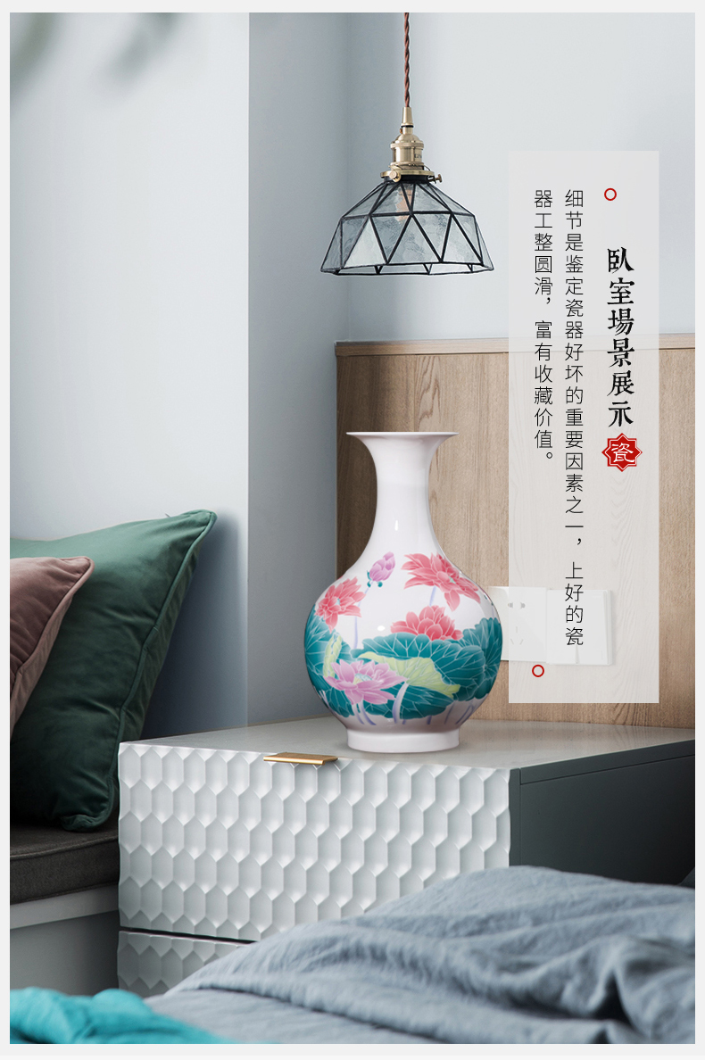 Jingdezhen ceramics glaze color floret bottle of flower arrangement under the household of Chinese style of the sitting room porch ark adornment furnishing articles