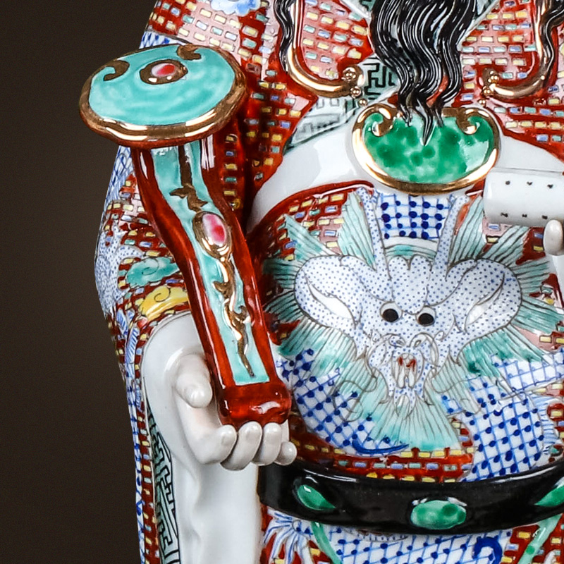 Jingdezhen ceramics wealth fu lu shou samsung Buddha sitting room porch Chinese sweets furnishing articles opening move