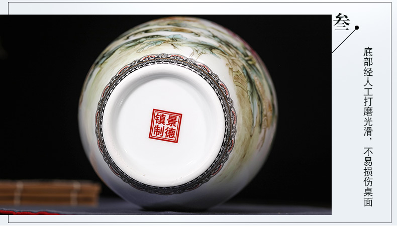 Jingdezhen ceramics vase furnishing articles sitting room flower arrangement of modern Chinese style household TV ark, wine decorative arts and crafts