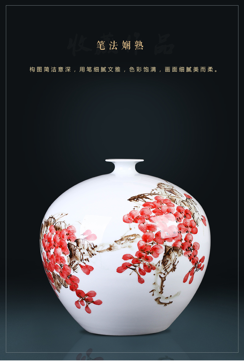 The Master of jingdezhen ceramics hand - made sabingga sukdun dergici jimbi vases, flower arrangement of Chinese style living room porch ark adornment furnishing articles