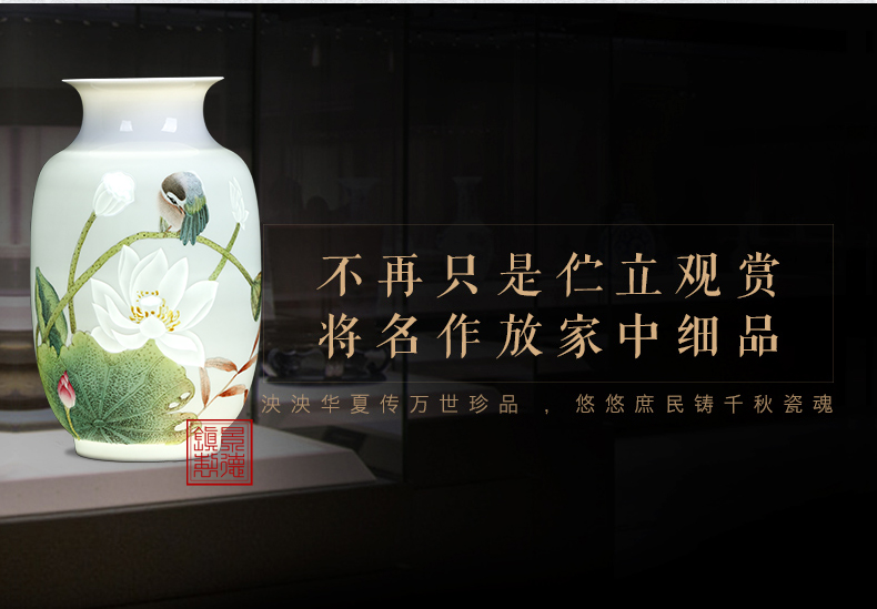 Famous master of jingdezhen ceramics hand - made thin foetus vases, flower arranging Chinese sitting room porch decoration furnishing articles