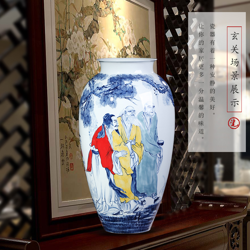 The Master of jingdezhen ceramics hand - made vases, flower arranging large Chinese style household adornment ornament gift porcelain sitting room
