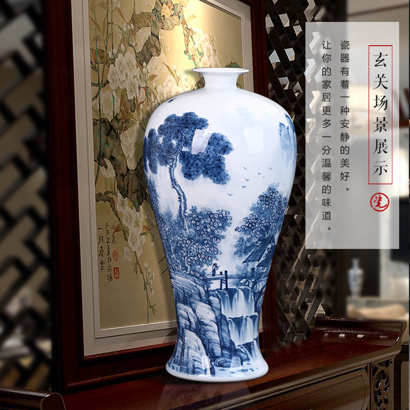 The Master of jingdezhen ceramics hand - made antique Chinese blue and white porcelain vases, flower arrangement sitting room home furnishing articles