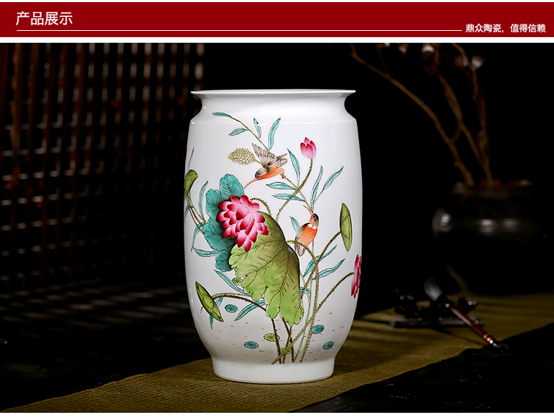 Jingdezhen ceramics Xia Guoan famous modern Chinese hand - made vases, flower arrangement sitting room adornment is placed